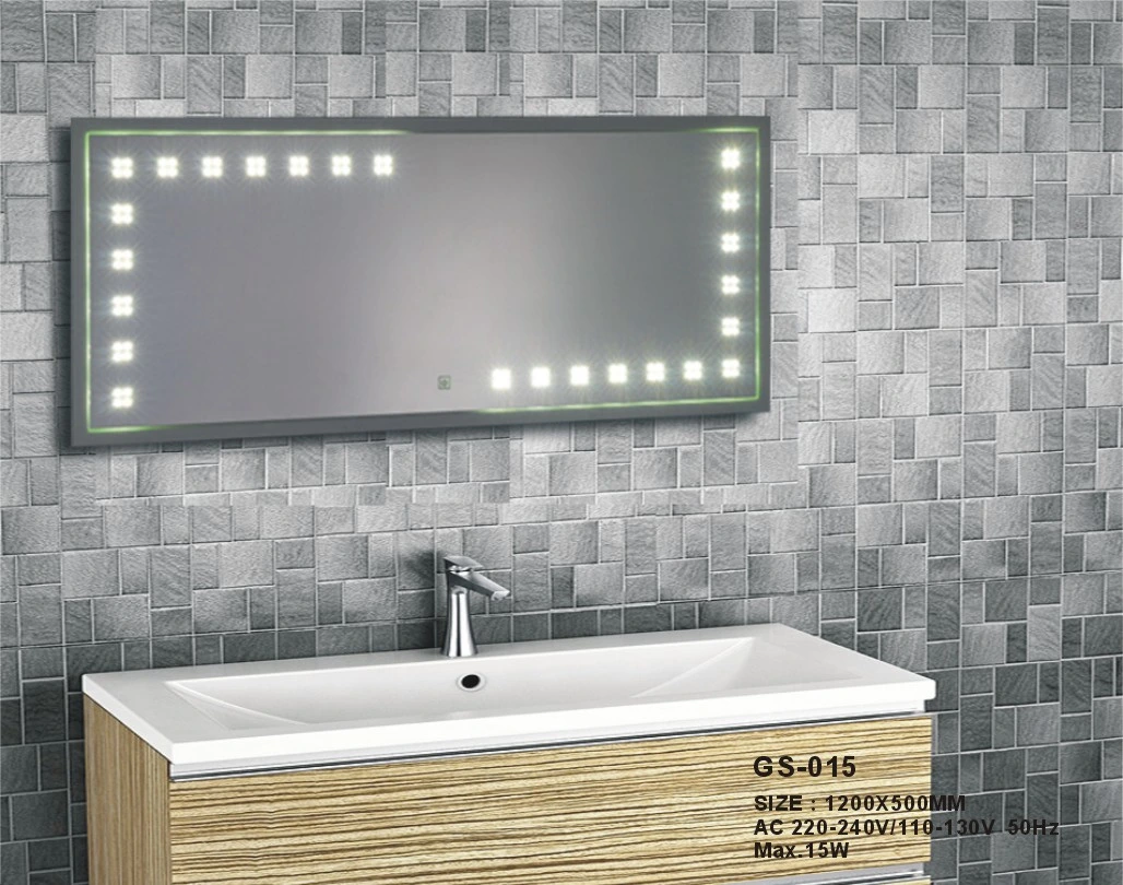 Home Decortive Wall LED Laminated Bathroom Furniture Mirror Smart Glass